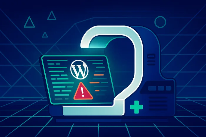 Vérification de code WordPress rétro-futuriste